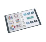 Classeur 4 anneaux plastifié Viquel A4 Dos 2,5 cm - translucide noir