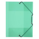 Chemise à élastique 3 rabats A4 plastique Propyglass Viquel Turquoise - 24,5 x 32 cm