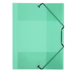 Chemise à élastique 3 rabats A4 plastique Propyglass Viquel Turquoise - 24,5 x 32 cm