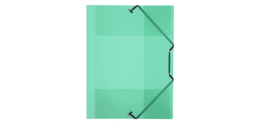 Chemise à élastique 3 rabats A4 plastique Propyglass Viquel Turquoise - 24,5 x 32 cm