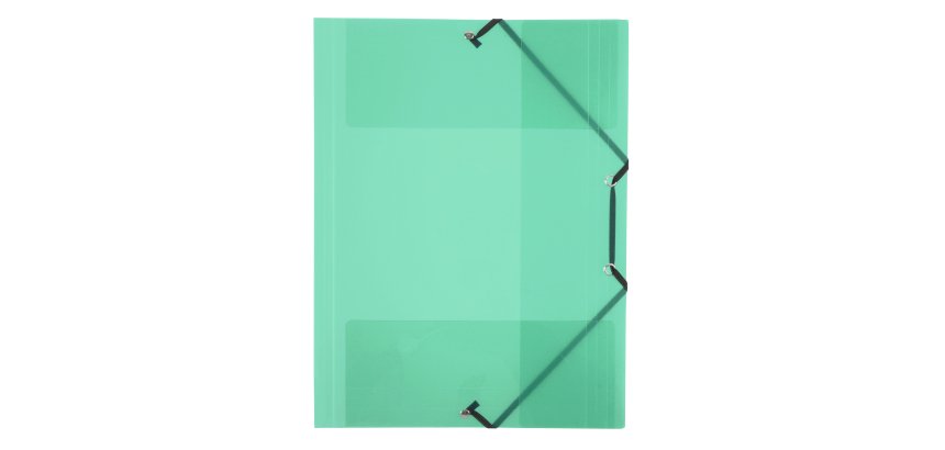 Chemise à élastique 3 rabats A4 plastique Propyglass Viquel Turquoise - 24,5 x 32 cm