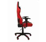 Fauteuil gamer ATALAYA simili cuir noir et rouge