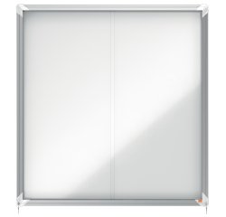 Vitrina de interior Nobo para 12 hojas A4 con superficie magnética y puerta deslizante