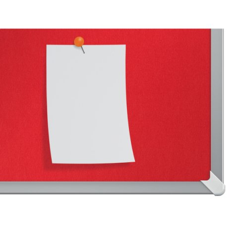 Tablero de anuncios de fieltro de formato panorámico Nobo Impression Pro de 1220x690 mm - Rojo - 1220x690mm