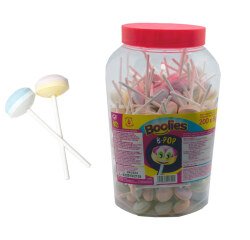 Caramelos con palo Boolies B-Pop Tarro 200 Uds.