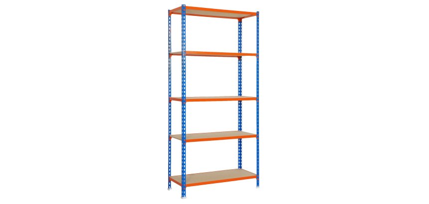 Estantería Simon maderclick mini 5/400 azul/naranja/madera