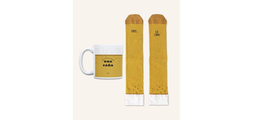Kit Taza + Calcetines "Eres la caña" talla 36-41
