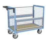 Chariot conteneur grillagé sans toit, 1000 x 600 mm, 500 kg