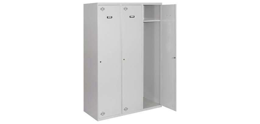 Taquilla monoblock-montada Simon Locker single 3/3 300 (900) gris