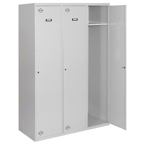 Taquilla monoblock-montada Simon Locker single 3/3 300 (900) gris