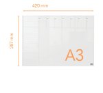 Organizador semanal de acrílico de sobremesa NOBO A3, transparente