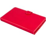 Funda Universal + Teclado (9 - 10.4) Cable Micro USB/C roja/blanca