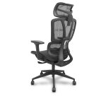 Silla Pro537 traslack malla negra brazos 3D ruedas nailon 60 mm