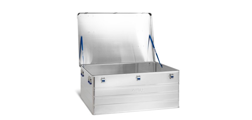 Malle en aluminium avec coins