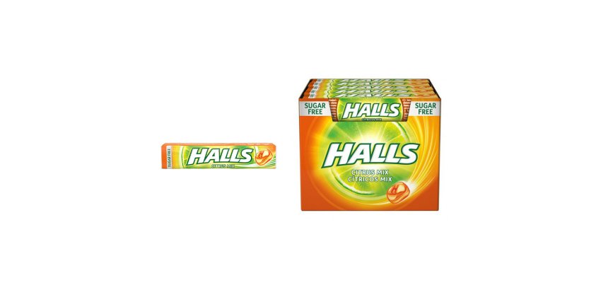 Caramelos Halls Citrus Mix Sin Azúcar -  Estuche 20 Unidades