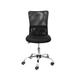 Chaise de Bureau Modèle Pardal Maille Noir Sans Accoudoirs