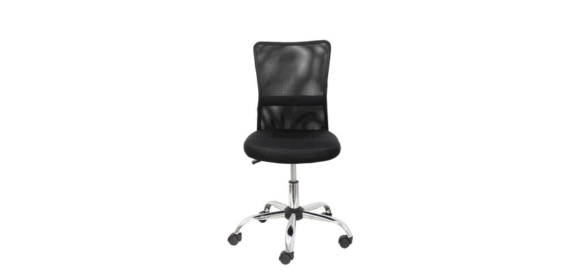 Chaise de Bureau Modèle Pardal Maille Noir Sans Accoudoirs