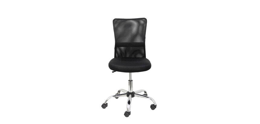Chaise de Bureau Modèle Pardal Maille Noir Sans Accoudoirs
