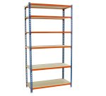 Estantería maderclick 6/400 azul/naranja/madera