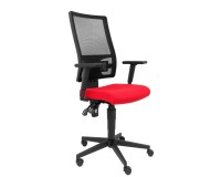 Silla Povedilla respaldo malla negro asiento bali azul - Rojo