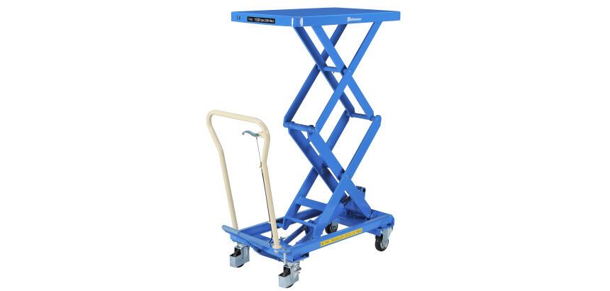 Table élévatrice manuelle Bishamon® double ciseaux 150 kg