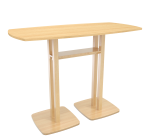 Table haute Woody H.110 x P.75 cm piètement bois massif