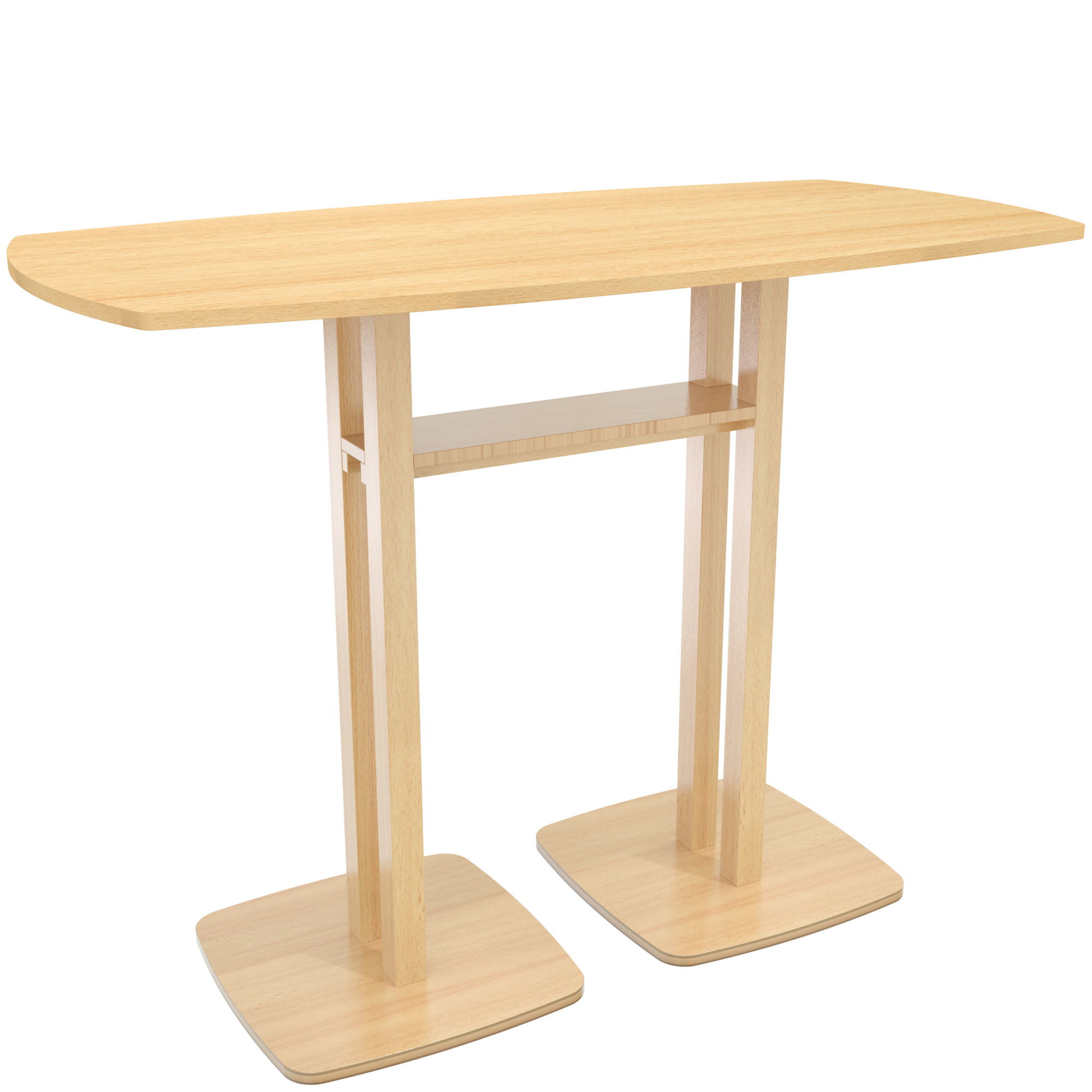 Table haute Woody H.110 x P.75 cm piètement bois massif