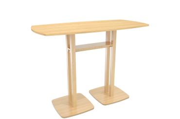 Table haute Woody H.110 x P.75 cm piètement bois massif