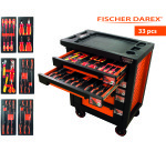 Servante équipée de 33 outils avec 6 modules