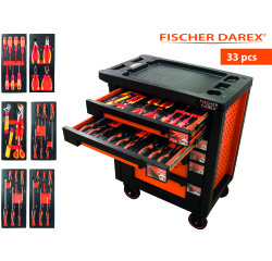 Servante équipée de 33 outils avec 6 modules