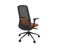 Chaise de bureau ROCKIT tissu et maille - Dossier haut - accoudoirs 1D - structure noire