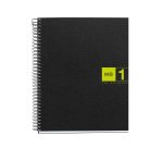 Notebook The Original, Couverture souple, A5, quadrillage 5x5 mm, 80 feuilles de 1 couleur, Miquelrius, Vert.
