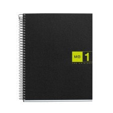 Notebook The Original, Couverture souple, A5, quadrillage 5x5 mm, 80 feuilles de 1 couleur, Miquelrius, Vert.
