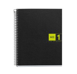 Notebook The Original, Couverture souple, A5, quadrillage 5x5 mm, 80 feuilles de 1 couleur, Miquelrius, Vert.
