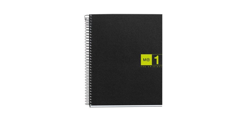 Notebook The Original, Couverture souple, A5, quadrillage 5x5 mm, 80 feuilles de 1 couleur, Miquelrius, Vert.
