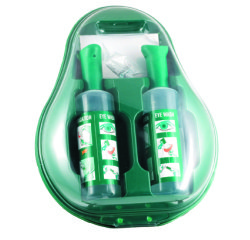 Coffret oculaire mural de 2 flacons de 500 ml de solution oculaire stérile