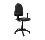 Silla Ayna similpiel negro con brazos regulables