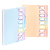 Trieur Extensible 8 compartiments A4 - Rainbow Pastel - Viquel - 25,5 x 32 cm