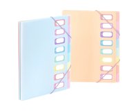 Trieur Extensible 8 compartiments A4 - Rainbow Pastel - Viquel - 25,5 x 32 cm