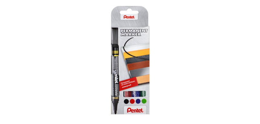 Rotulador permanente N850 Pentel - Estuche de 4 surtido
