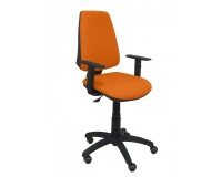 Elche CP brazos regulables ruedas parquet tapizado - Naranja