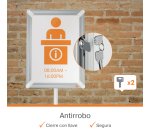 Pie con marco publicitario A3 con cerradura Nobo Premium Plus