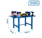 Banco de trabajo Simonwork BT6 metal An 120 cm azul