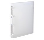 Classeur 4 anneaux plastifié Viquel Propyglass  A4 maxi - Dos 4 cm translucide incolore