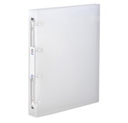 Classeur 4 anneaux plastifié Viquel Propyglass  A4 maxi - Dos 4 cm translucide incolore