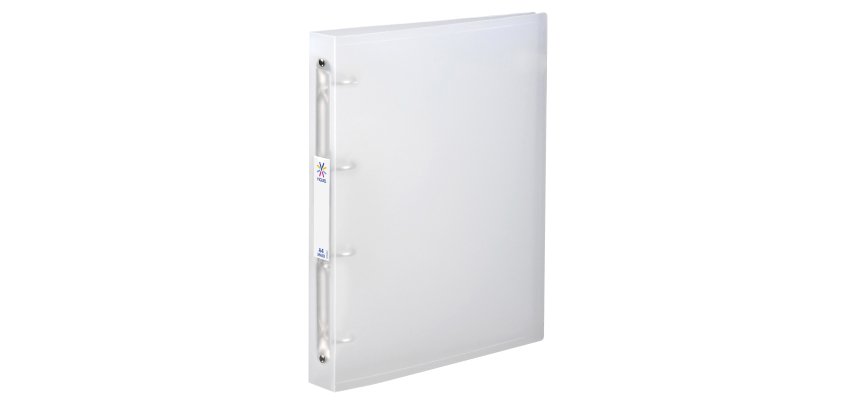 Classeur 4 anneaux plastifié Viquel Propyglass Viquel A4Maxi - Dos 4 cm - translucide incolore