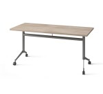 Table de réunion rabattable à roulettes POLLY - plateau profondeur 70cm
