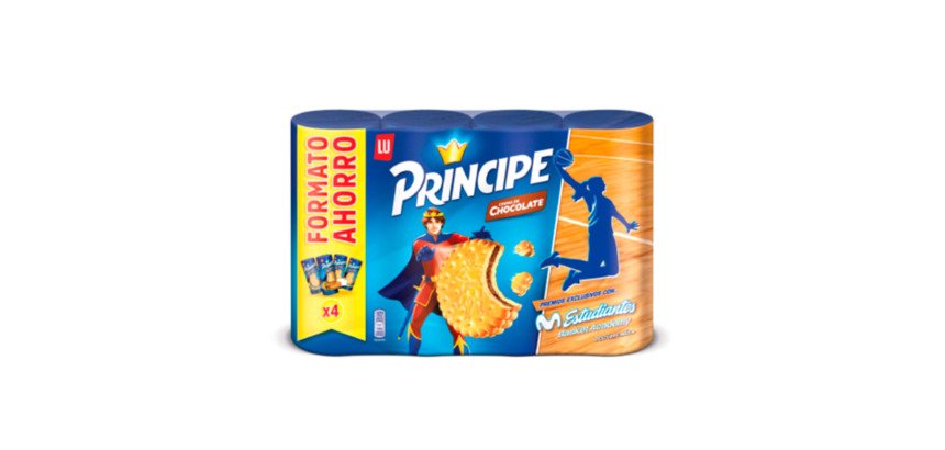 Galletas Príncipe choco  Lu - Pack 4 x 300g