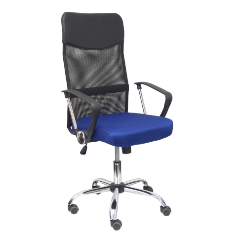 Silla de oficina Gontar tapizada - Azul