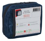 Trousse de secours Véhicule individuelle en tissu bleu